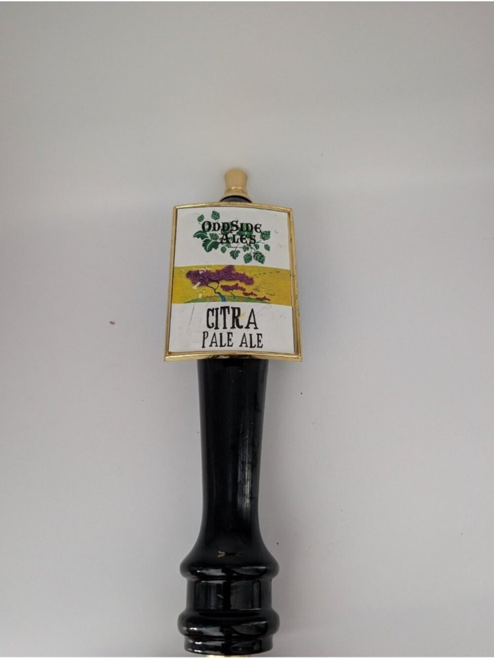 OddSide Ales Citra Pale Ale Tap Handle Black Gold Craft Beer Brewery Decor RARE